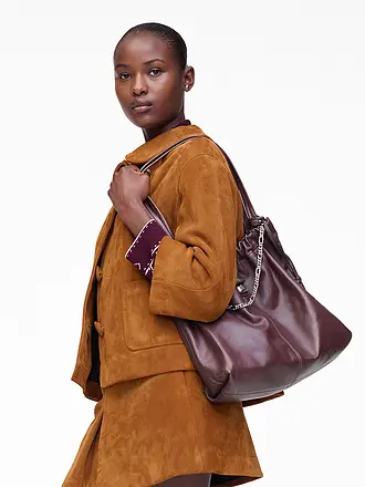 MARC JACOBS | Ledertasche -  Shopper THE TOTE | dunkelrot